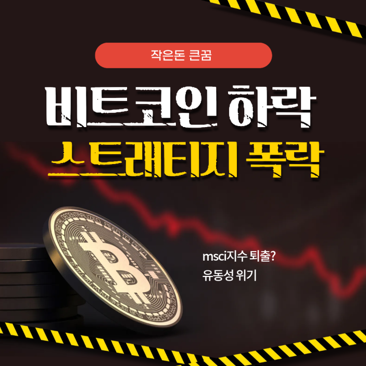  비트코인 폭락 하락이유 스트래티지MSTR 주가하락과 반박