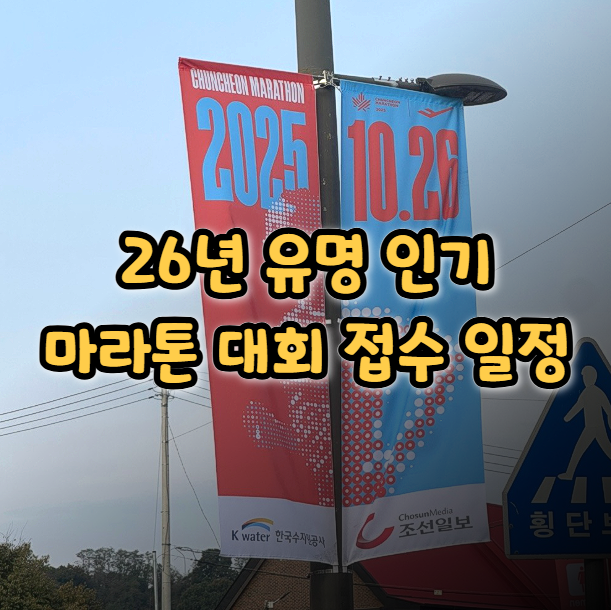  2026 국내 유명 인기 마라톤 대회 일정 총정리 접수 기간은?