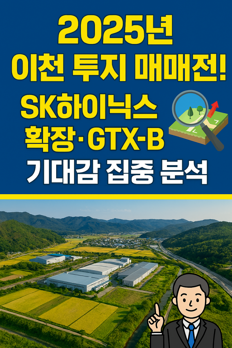  2025년 이천 토지 매매 전망: SK하이닉스 확장과 GTX-B 기대감 집중 분석