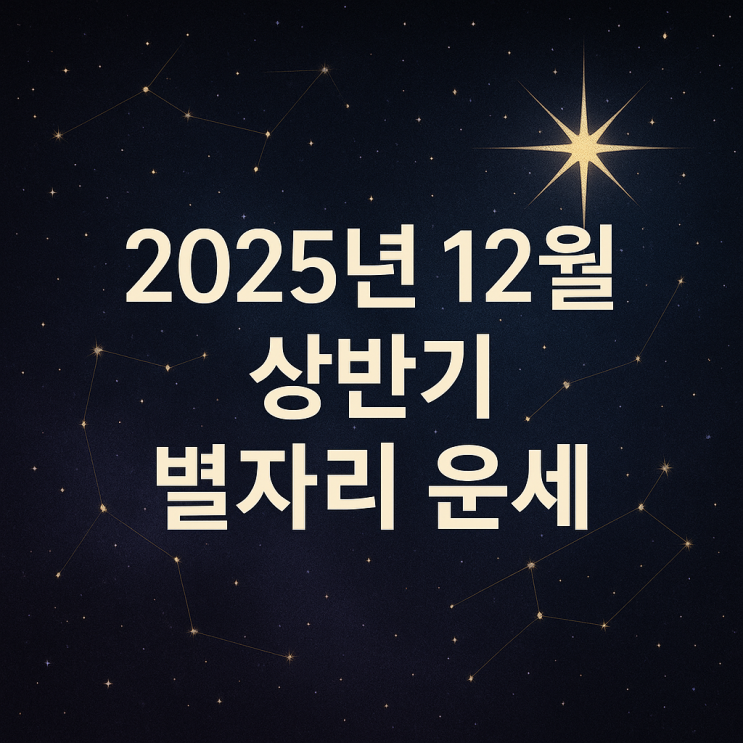  2025년 12월 별자리 상반기 운세