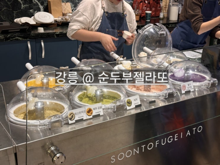  강릉 순두부 젤라또 안목해변 대형카페 맛있는 디저트 추천 !