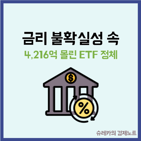  금리 불확실성 속 4,216억 몰린 ETF 정체
