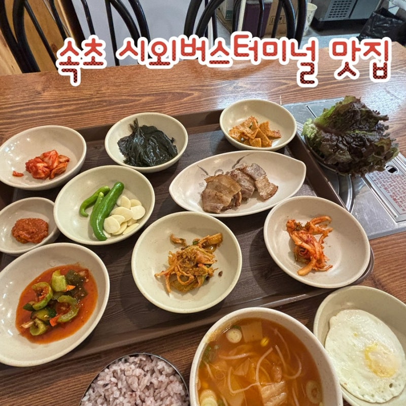 속초 시외버스터미널 맛집 최가네 가성비 삼겹살구이정식 혼밥