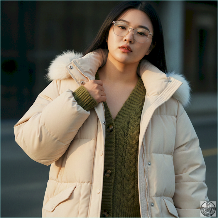  고프코어룩 겨울 스타일링, 레그워머 하나로 분위기 종결
