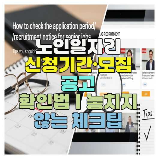  노인일자리 신청기간·모집 공고 확인법｜놓치지 않는 체크팁