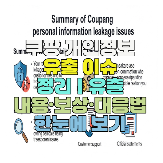 쿠팡 개인정보 유출 이슈 정리｜유출 내용·보상·대응법 한눈에 보기