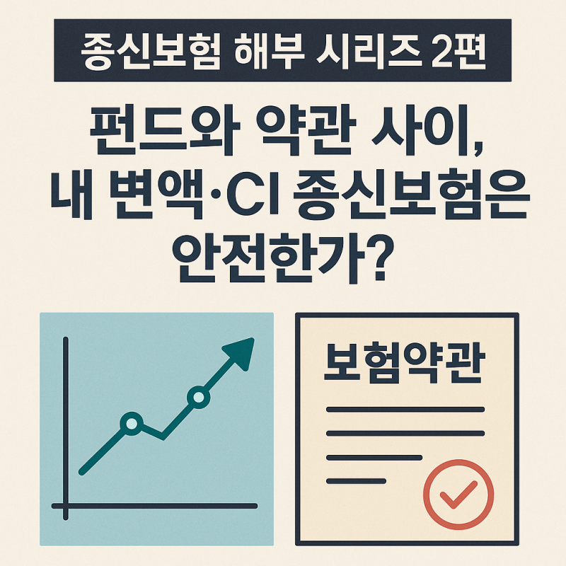 변액 종신보험· CI 종신보험, 펀드와 약관 사이 내 보험은 안전한가?