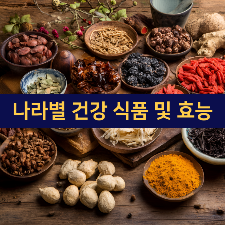  한국 | 중국 | 일본 | 나라별 건강 식품 및 효능