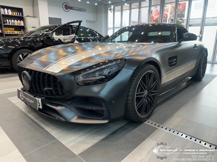  인천 남동구 벤츠 GT AMG 핸들 가죽까짐 복원｜스티어링휠 복원 사례 맥스레더