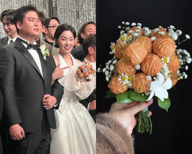 이장우 조혜원 결혼 호두과자 부케