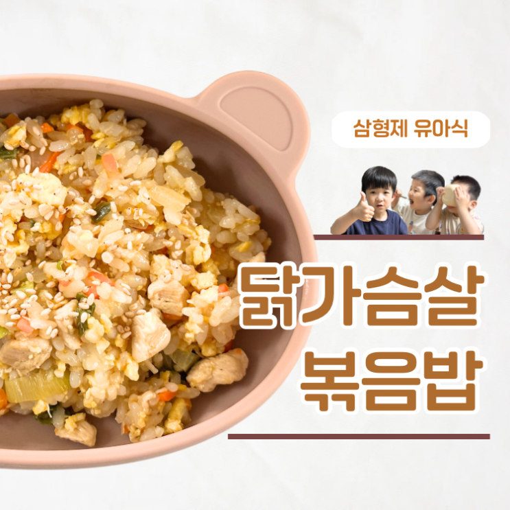  아이가 밥을 남기지 않아요 유아식 닭가슴살 볶음밥