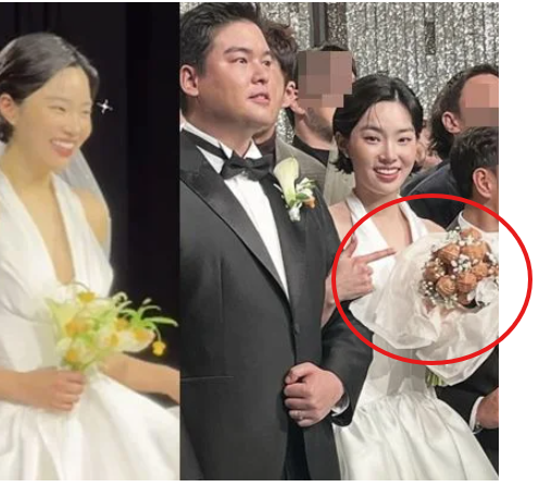 이장우 결혼식, 답례품만? ->♥조혜원 부케도 '호두과자 부케'였다