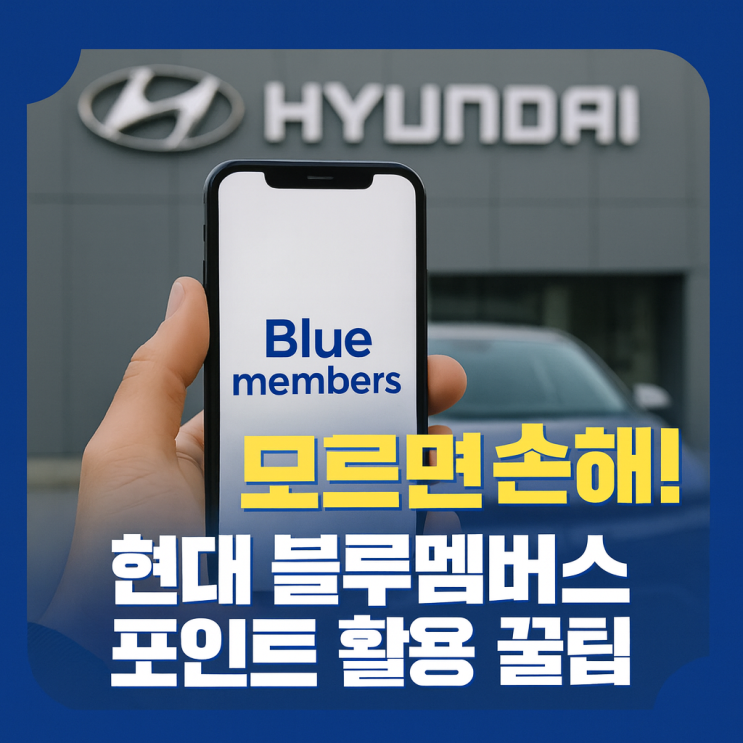  현대차 오너라면 무조건 필독! 블루멤버스 포인트 알뜰하게 쓰는 방법 알려드릴게요.