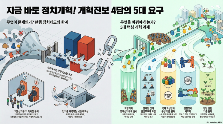4개 진보정당이 손잡고 ‘이것’부터 바꾸자고 외친 진짜 이유
