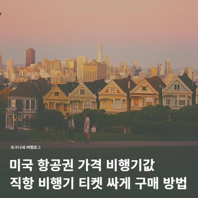  미국 항공권 가격 비행기값 직항 비행기 티켓 싸게 구매 방법