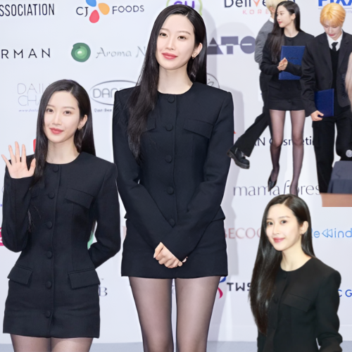 11자 섹시 각선미 실화? 문가영 올블랙 원피스 패션 코디 JPG
