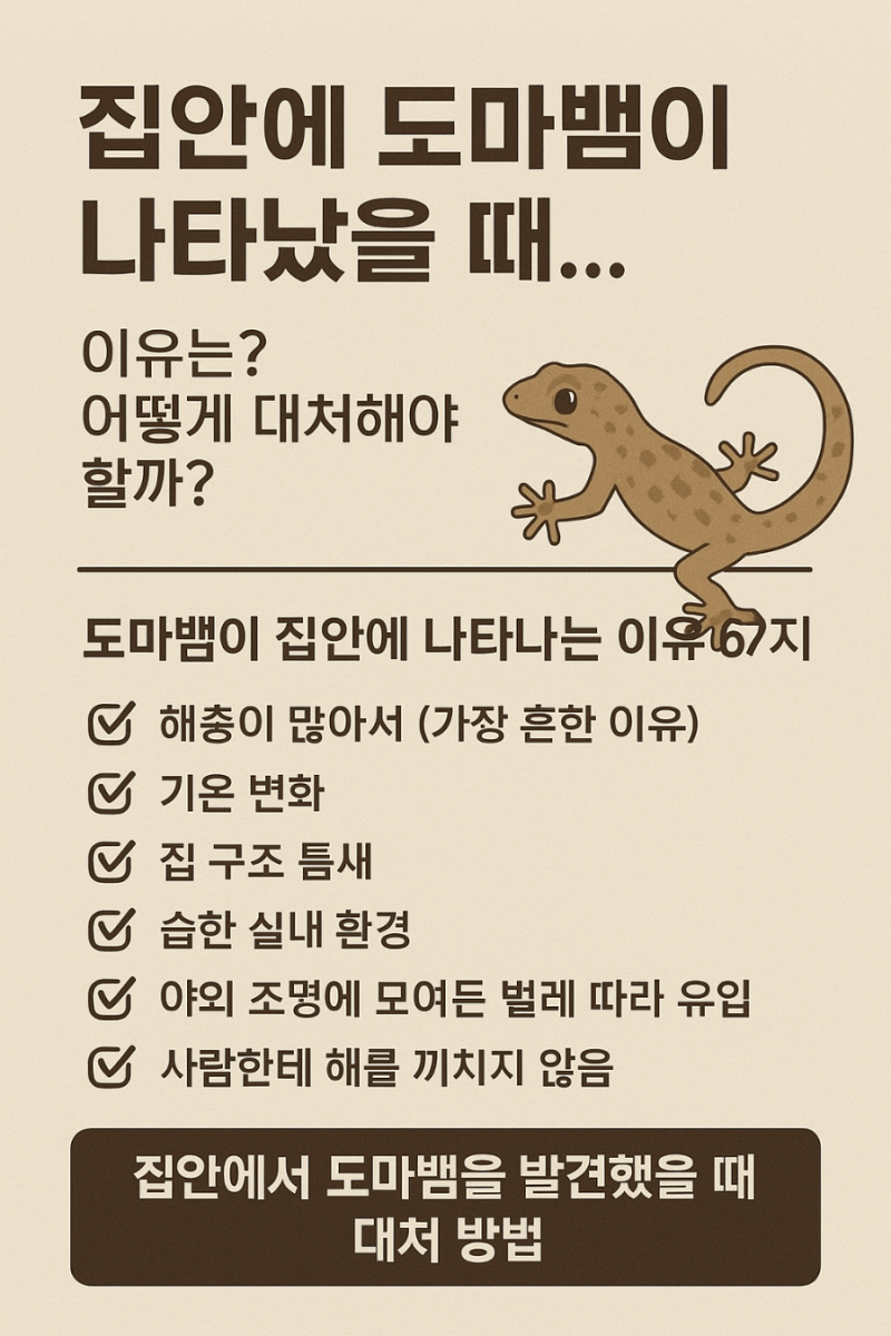 집안에 도마뱀이 나타났을 때… 이유는? 어떻게 대처해야 할까? 방생하면 복이 나갈까?