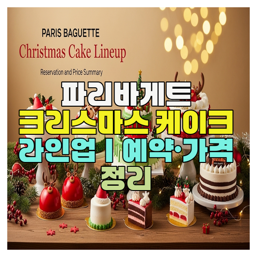  파리바게트 크리스마스 케이크 라인업｜예약·가격 정리