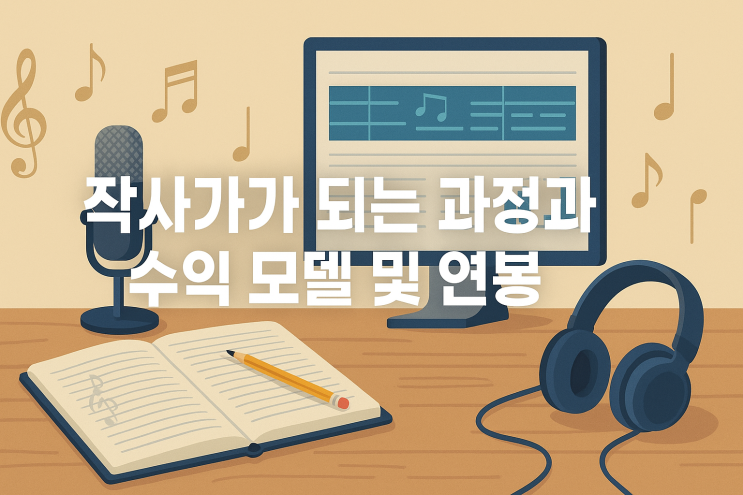  작사가가 되는 과정과 수익 모델 및 연봉
