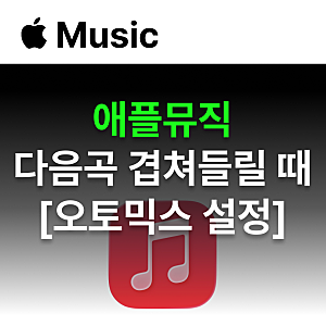 애플뮤직 다음곡 재생, 음악 겹침현상 오토믹스 기능 설정방법 정리
