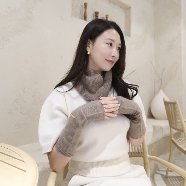  고비 캐시미어 100 머플러 브랜드 어쉬, 여성 쁘띠 목도리 핸드워머 후기
