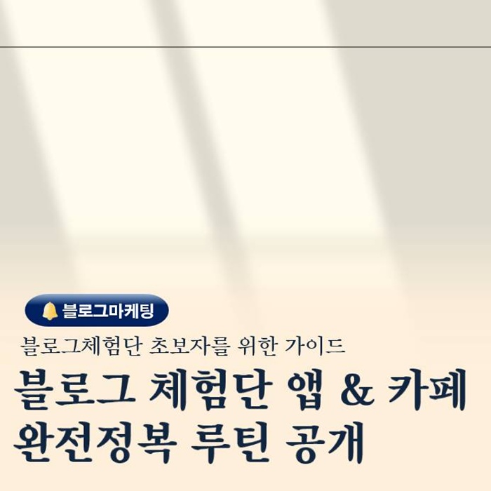  성실한 블로거는 체험단 앱과 카페를 이렇게 사용합니다