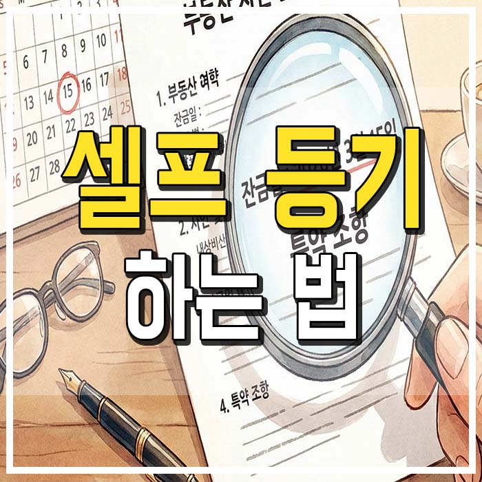  셀프등기 하는법 쉽게 확인해요