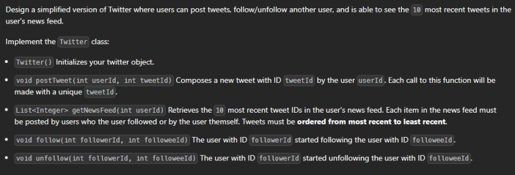  JAVA_LeetCode 355_Design Twitter