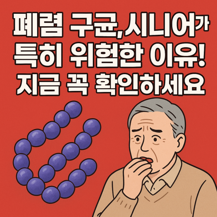  폐렴 구균 감염, 시니어가 특히 조심해야 하는 이유