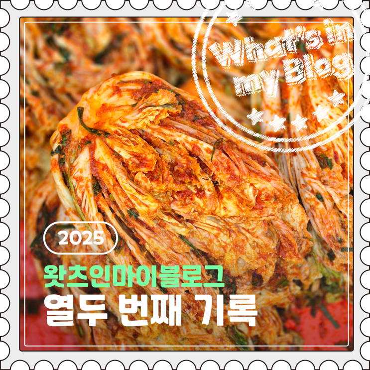  2025 블로그 챌린지, 왓츠인마이블로그 열두 번째 기록