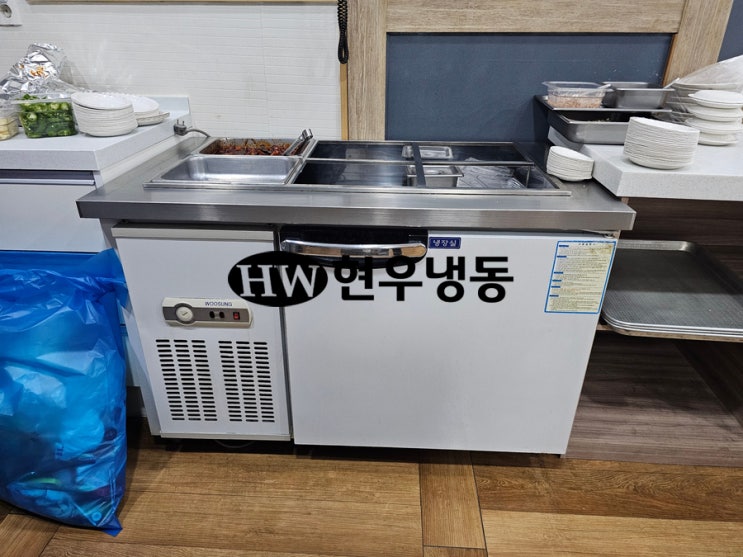  울산냉장고수리 우성냉동반찬업소용냉장고 응축기팬모터 교체수리