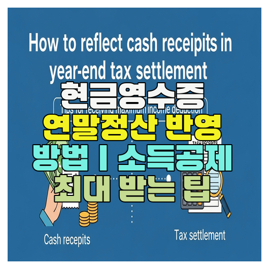  현금영수증 연말정산 반영 방법｜소득공제 최대 받는 팁