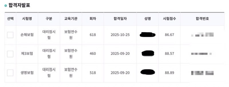 보험대리점 3종(생명보험/손해보험/제3보험) 3주 합격후기 공부꿀팁+요약집 공유