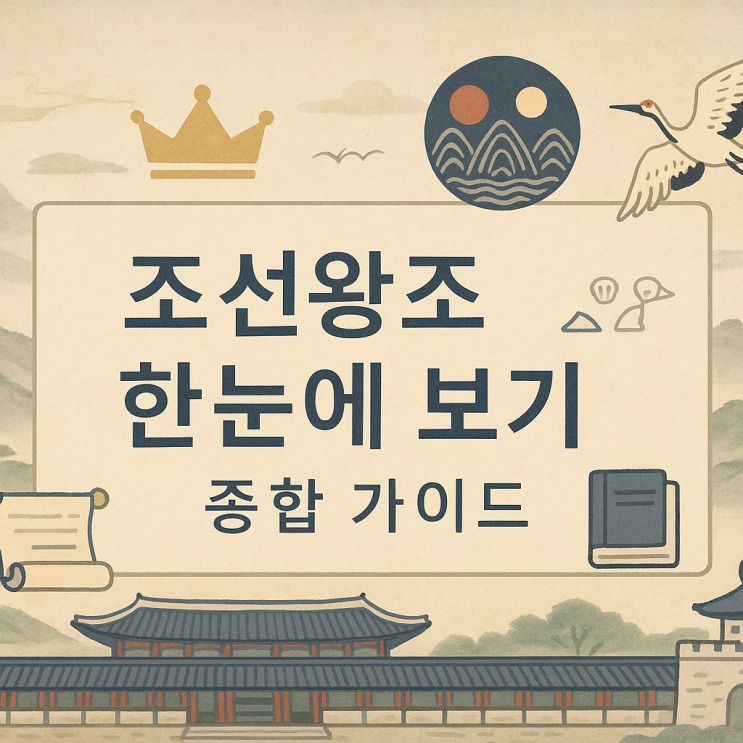  조선왕조 한눈에 보기 종합 가이드