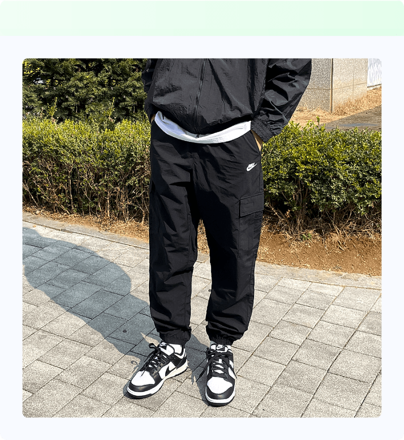 나이키 조거팬츠, 왜 다들 난리? 우븐 카고 바지 활용법 대방출!