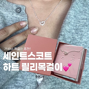 세인트스코트 하트 릴리 목걸이 후기! 카카오톡 선물하기 예쁜 여성 목걸이