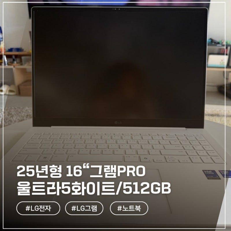 LG전자|LG그램 25년형 16"그램 PRO 울트라5 화이트,512GB 노트북 언박싱