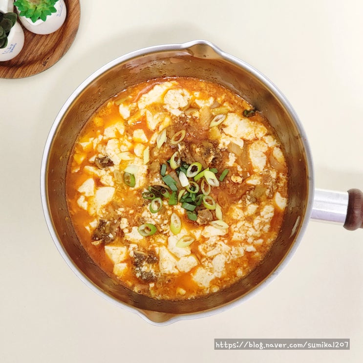  순두부찌개 만들기 간단한 자취생 순두부 요리 저속노화 레시피