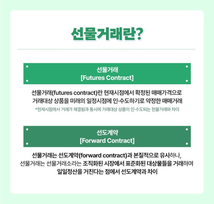  선물거래 위험성에 대해서 좀 알고 말해주셨음 합니다‼️