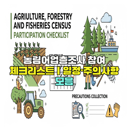  농림어업총조사 참여 체크리스트｜일정·주의사항 모음