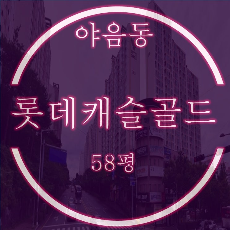  울산 야음동 롯데캐슬골드 아파트 58평 경매정보