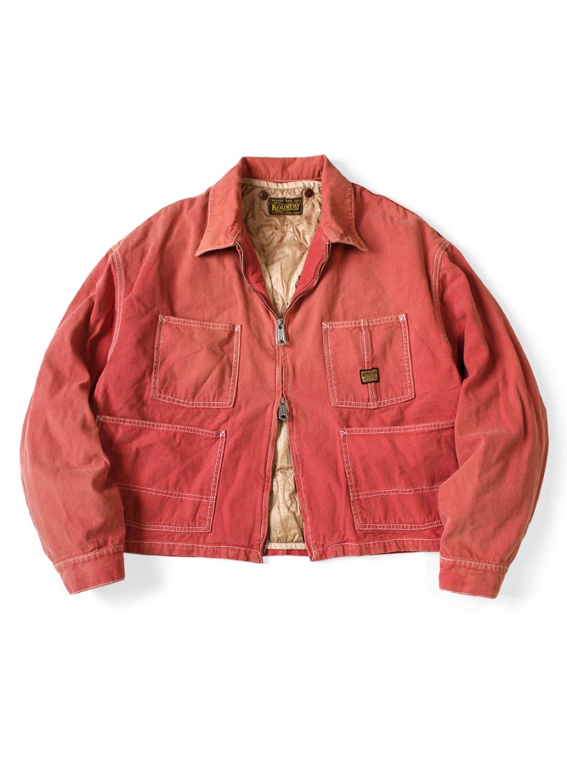 캐피탈 캔버스 커버 올드 리즐러 재킷 KAPITAL California Red Canvas Cover Old Rizzler with Liner