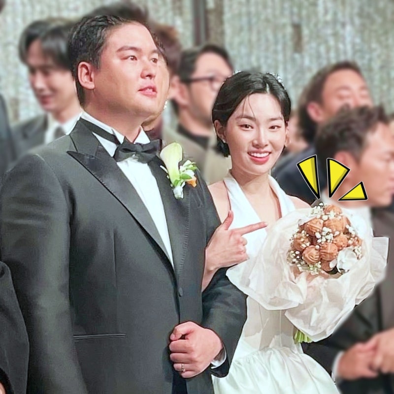 호두과자 부케로 난리난 이장우 조혜원 결혼식장 본식 웨딩드레스 (+답례품)