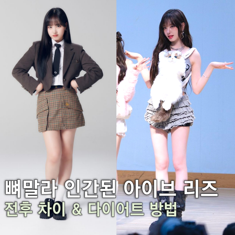 뼈말라 인간된 아이브 리즈 다이어트 전후 방법