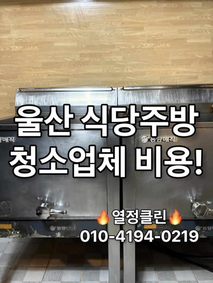  울산 동구 식당 주방 청소 전문 업체 비용