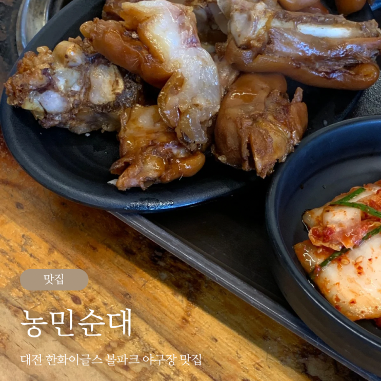  대전 농민순대 국밥 미니족발 한화이글스 볼파크 야구장 맛집