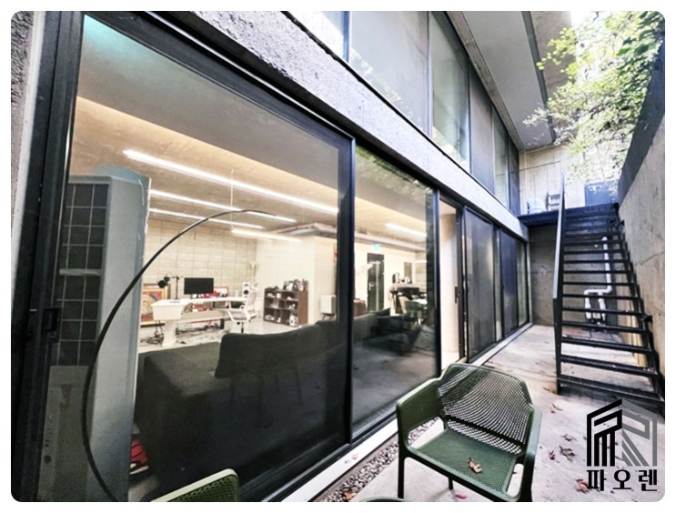  강남썬큰사무실: 월 160만, 벚꽃길 라인, 채광 쏟아지는 단독 테라스,