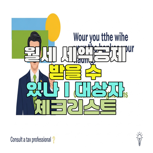  월세 세액공제 받을 수 있나｜대상자 체크리스트