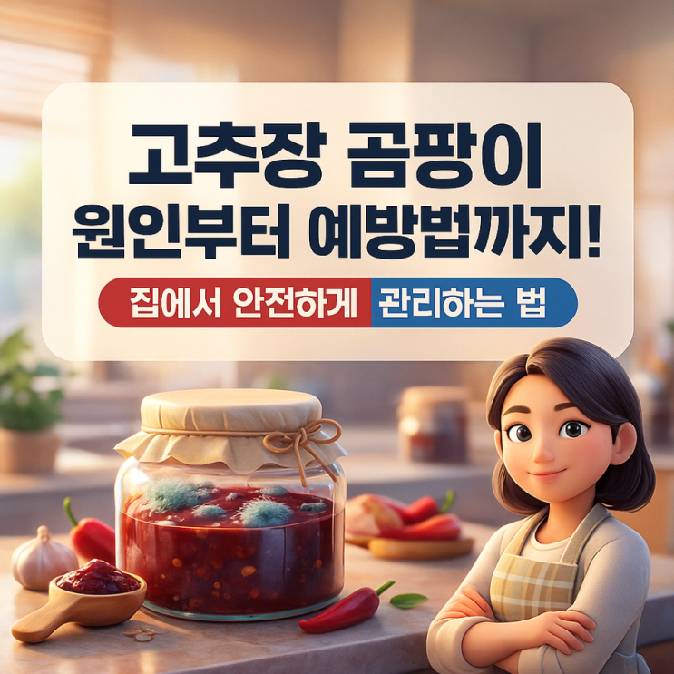  고추장 곰팡이 원인부터 예방법까지! 집에서 안전하게 관리하는 법