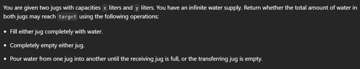  JAVA_LeetCode 365_Water and Jug Problem